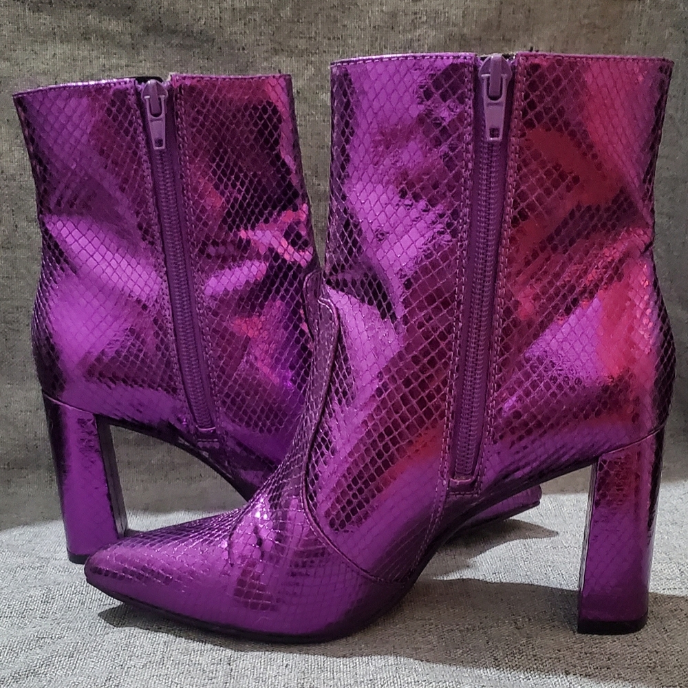 INC International Concepts Purple Ankle Boots